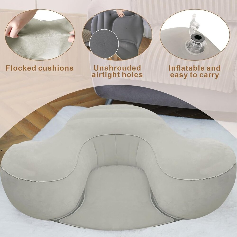 NEW IN BOX: Premium V-Shape Inflatable Meditation Zafu & Floor Seat - Picture 7 of 11